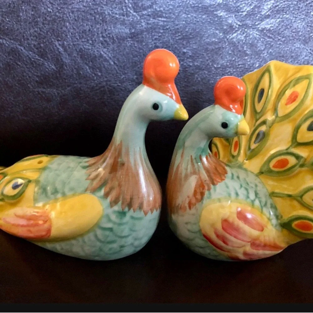 PIER 1 BIRDS SALT AND PEPPER SHAKERS SET PAIR